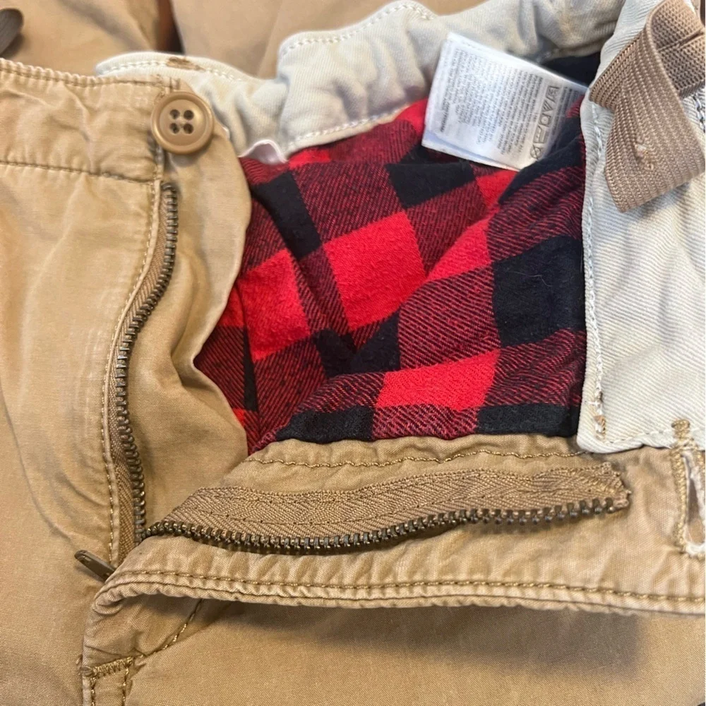 Gap Kids Flannel Lined Chino Pants Size Kids 14 Husky Color Tan